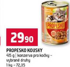 PROPESKO KOUSKY PROPESKO 415 g konzerva pro kočky vybrané druhy
