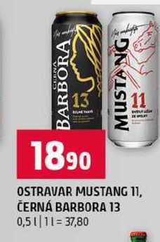 OSTRAVAR MUSTANG 11, ČERNÁ BARBORA 13 0,5l