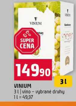VINIUM 3l vino vybrané druhy