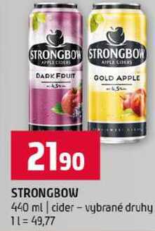 STRONGBOW 440 ml cider vybrané druhy 