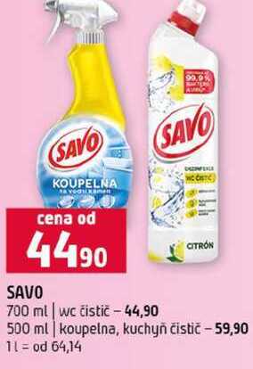 SAVO 700 ml wc čistič 500 ml koupelna, kuchyň čistič