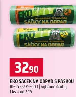 EKO SÁČEK NA ODPAD S PÁSKOU 10-15 ks 35-60 vybrané druhy