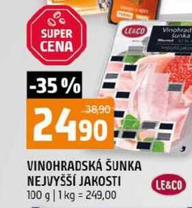 VINOHRADSKÁ ŠUNKA NEJVYŠŠÍ JAKOSTI 100 g