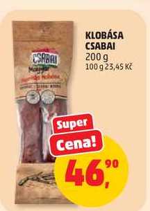 KLOBÁSA CSABAI, 200 g