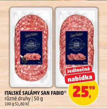 ITALSKÉ SALÁMY SAN FABIO různé druhy, 50 g 