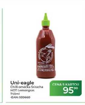 Uni-eagle Chilli omáčka Sriracha HOT Lemongras 740ml  