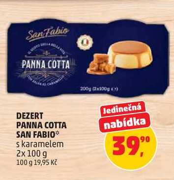 DEZERT PANNA COTTA SAN FABIO s karamelem, 2x 100 g