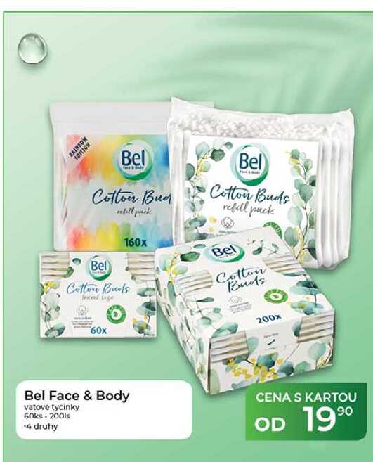 Bel Face & Body vatové tyčinky 60ks-200ks 