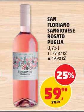 SAN FLORIANO SANGIOVESE ROSATO PUGLIA, 0,75 l