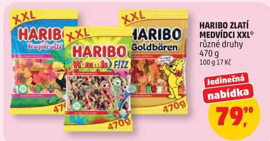 HARIBO MEDVÍDCI XXL, 470 g 