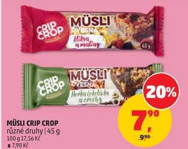 MÜSLI CRIP CROP různé druhy, 45 g 