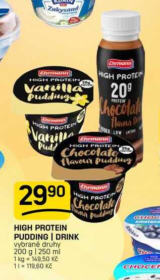 HIGH PROTEIN PUDDING DRINK vybrané druhy 200 g | 250 ml