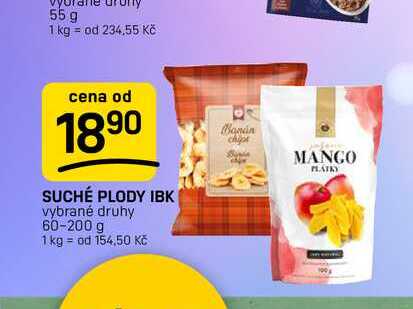 SUCHÉ PLODY IBK vybrané druhy 60-200 g 