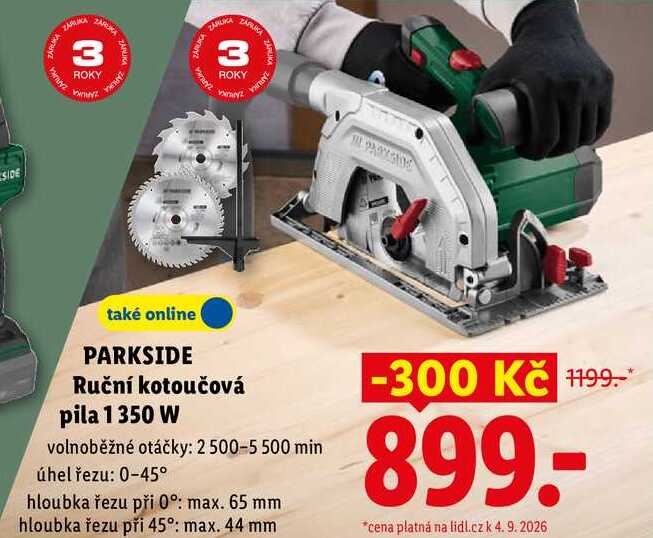 PARKSIDE Ruční kotoučová pila 1350 W