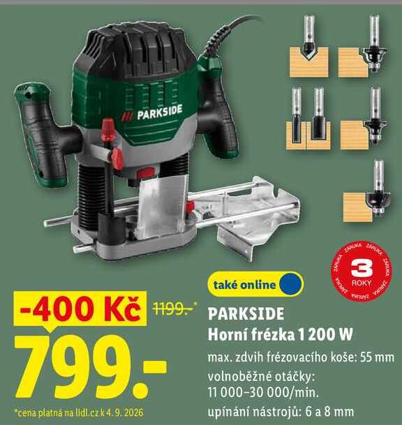 PARKSIDE Horní frézka 1 200 W 
