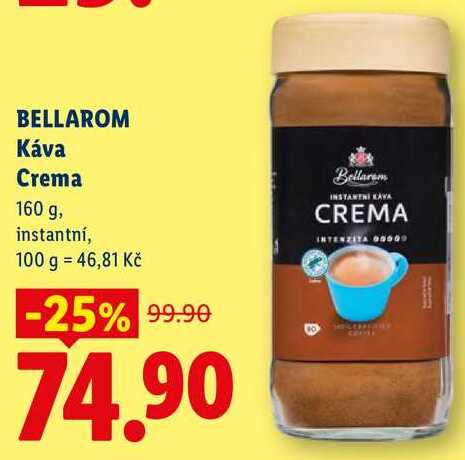 BELLAROM Káva Crema, 160 g 