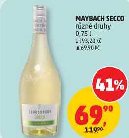 MAYBACH SECCO různé druhy, 0,75 l