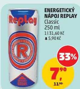 ENERGETICKÝ NÁPOJ REPLAY Classic, 250 ml