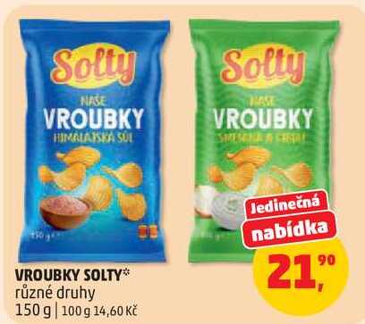 VROUBKY SOLTY různé druhy, 150 g