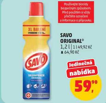 SAVO ORIGINAL, 1,2 l