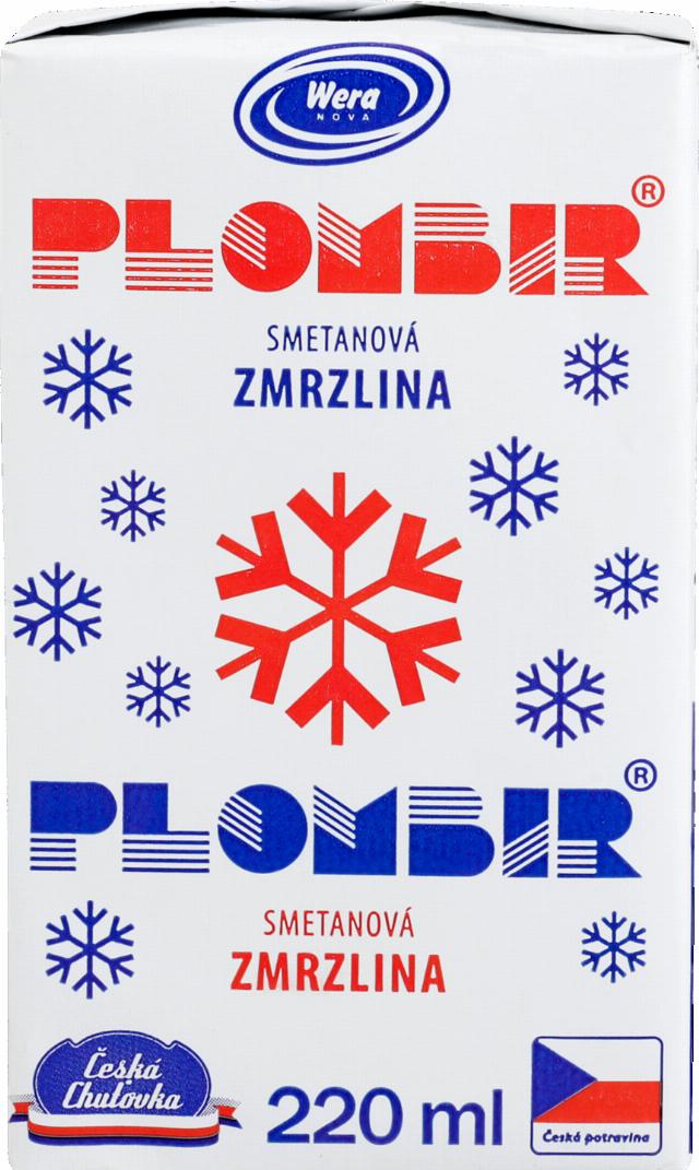 Plombir Smetanová zmrzlina v oplatce