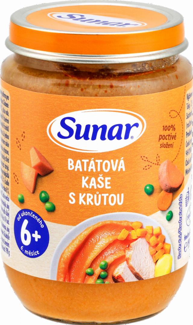 Sunar Batátová kaše s krůtou