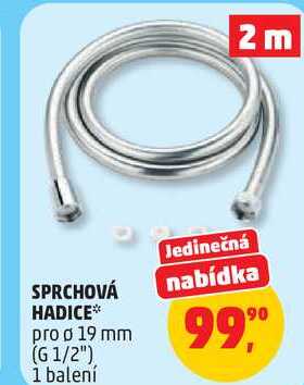 SPRCHOVÁ HADICE, pro průměr 19 mm (G 1/2"), 1 balení 