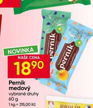 Perník medový vybrané druhy 60 g