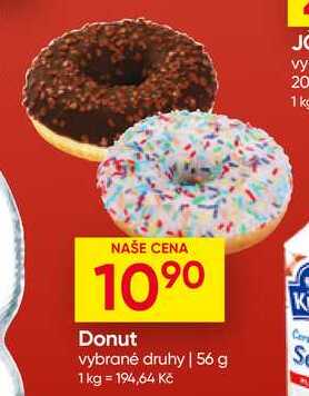 Donut vybrané druhy 56 g