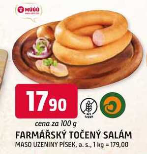 FARMÁŘSKÝ TOČENÝ SALÁM 100g