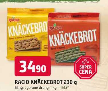 RACIO KNÄCKEBROT 230 g žitný