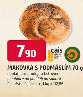 MAKOVKA S PODMÁSLÍM 70 g