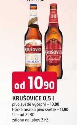 KRUŠOVICE 0,5l pivo světlé výčepní