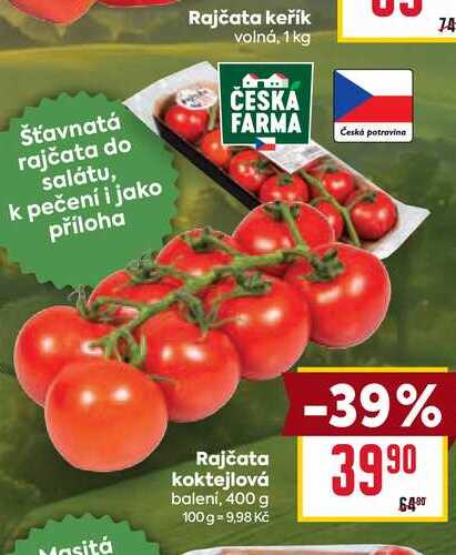 Rajčata koktejlová balení, 400 g