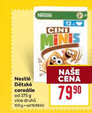 Nestlé Dětské cereálie od 375 g 