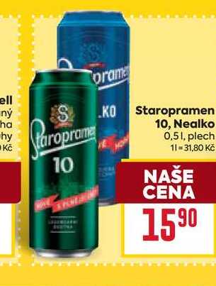Staropramen 10 0,51, plech