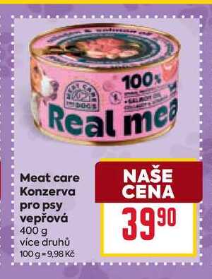 Meat care Konzerva pro psy vepřová 400 g 