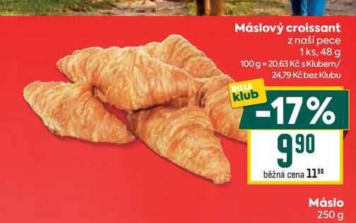 Máslový croissant z naší pece 1ks, 48 g