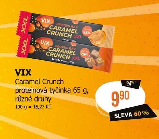 Caramel Crunch proteinová tyčinka 65 g, různé druhy 