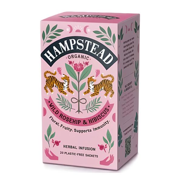 Hampstead Tea BIO šípkový čaj s ibiškem 20ks