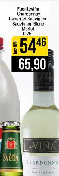 Fuenteviña Chardonnay Cabernet Sauvignon Sauvignon Blanc Merlot 0,75l