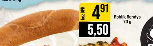 Rohlík Rendys 70 g 
