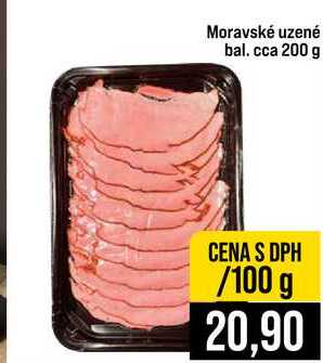 Moravské uzené bal. cca 200 g 100g