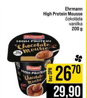 Ehrmann High Protein Mousse čokoláda vanilka 200 g