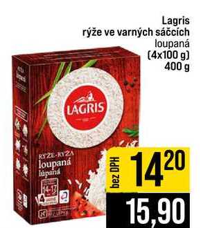 Lagris rýže ve varných sáčcích loupaná (4x100 g) 400 g 