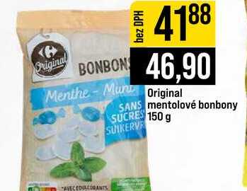 Original mentolové bonbony 150 g 