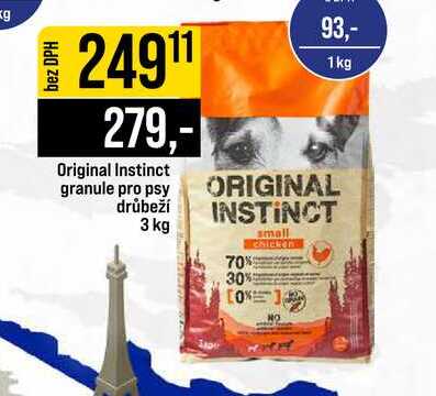 Original Instinct granule pro psy drůbeží 1kg