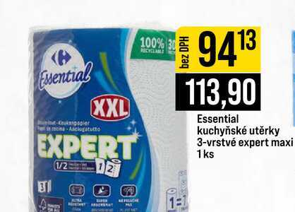Essential kuchyňské utěrky 3-vrstvé expert maxi 1 ks