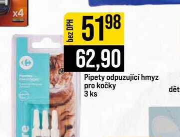 Pipety odpuzující hmyz pro kočky 3 ks