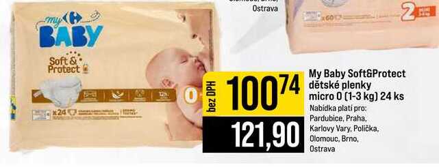 My Baby Soft&Protect dětské plenky micro 0 (1-3 kg) 24 ks
